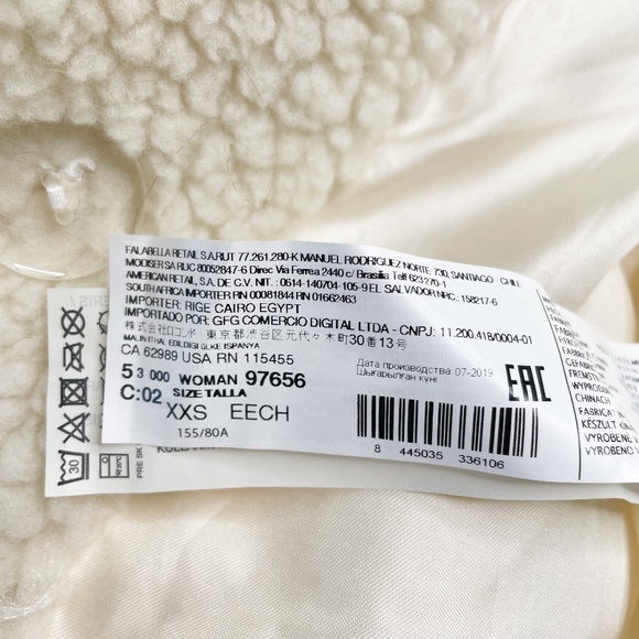 MANGO MNG Faux Sherling Double Breasted Oversized Teddy Jacket US Size XXXS NWOT - Picture 4 of 13